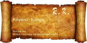 Révész Kinga névjegykártya