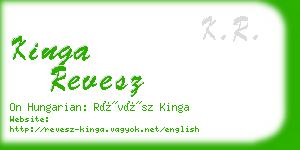 kinga revesz business card